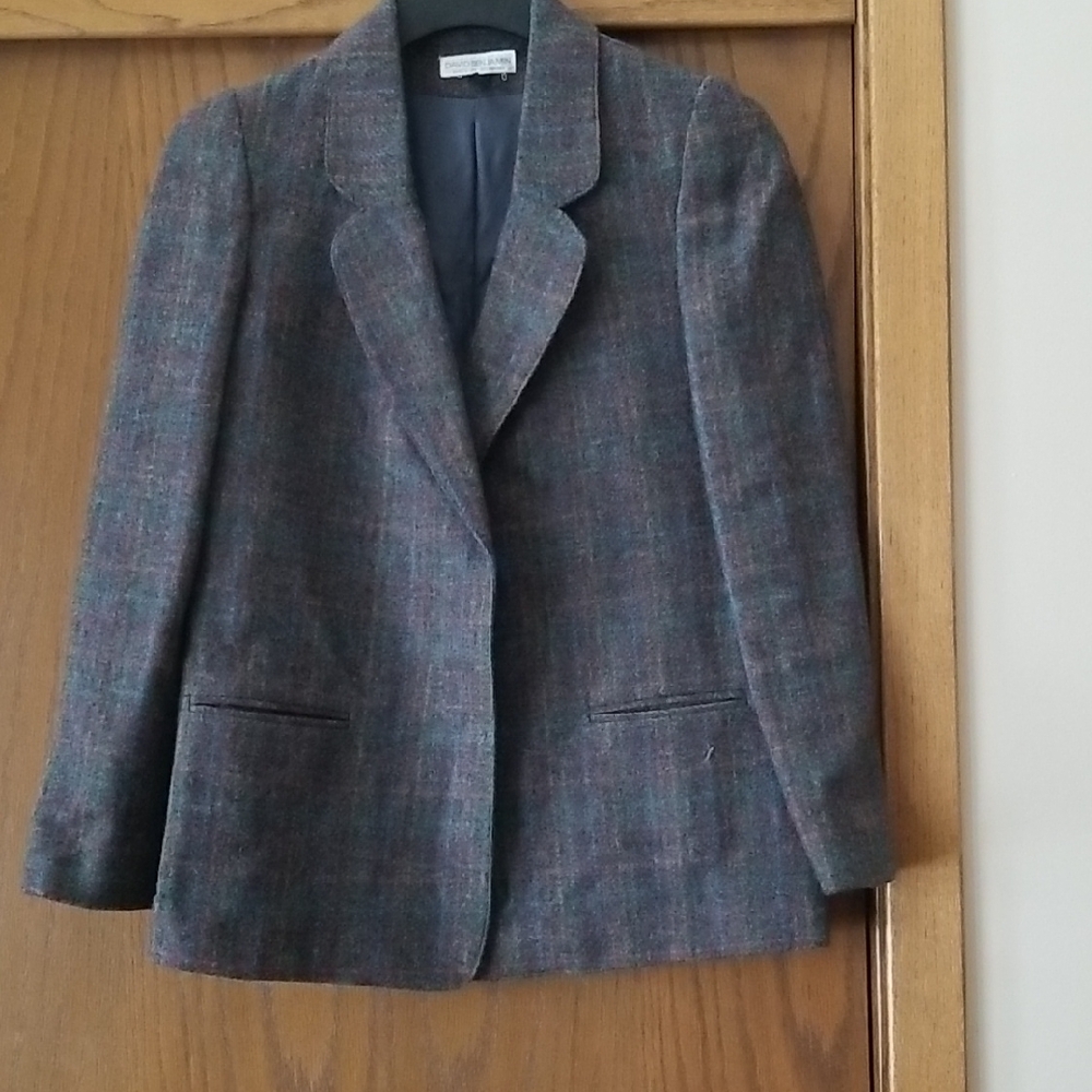 Elegant Multicolor Tweed Blazer